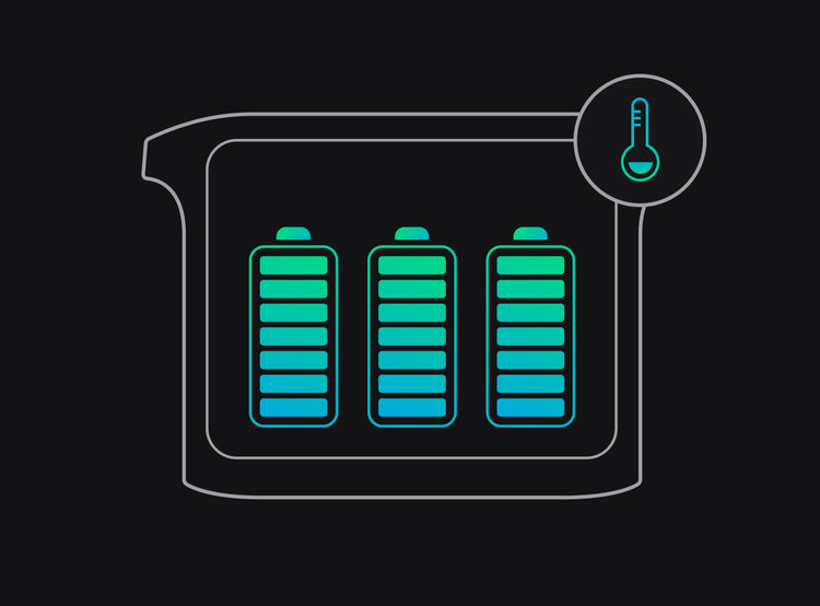 温度モニタリング機能搭載