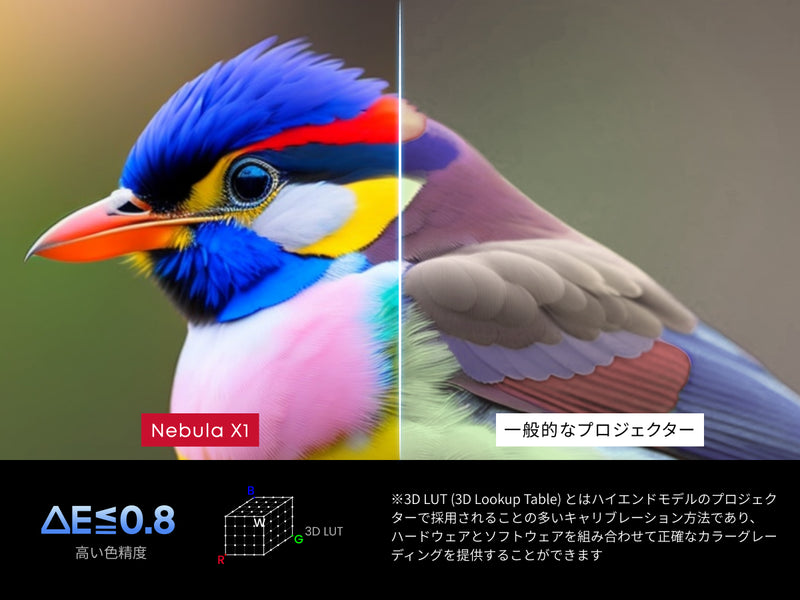 ΔE ≦ 0.8の、正確無比な色彩表現