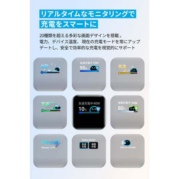 Anker Nano Charger (45W, Display, スイングプラグ)