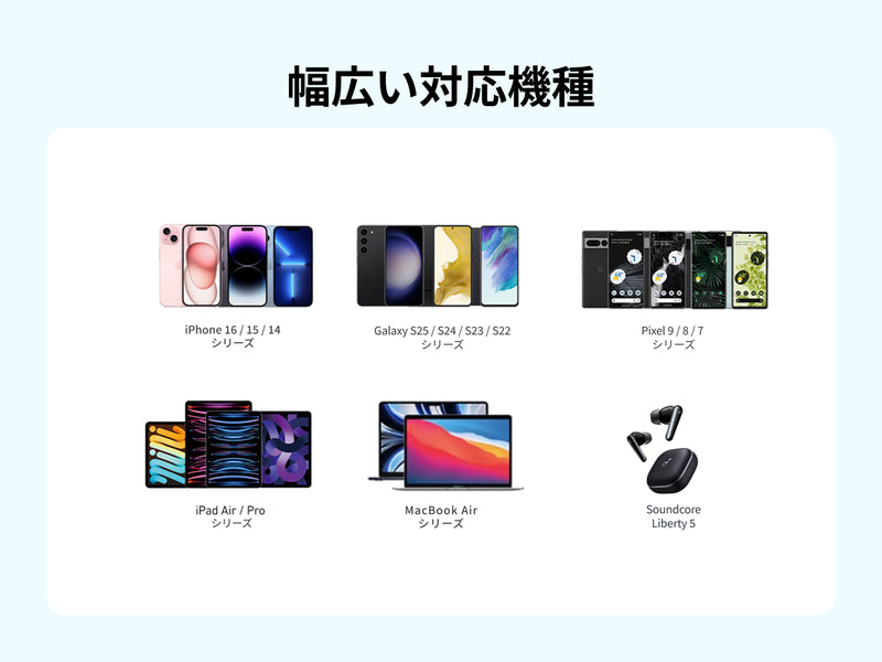 幅広い対応機種