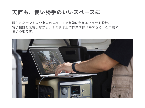 天面を有効スペースに