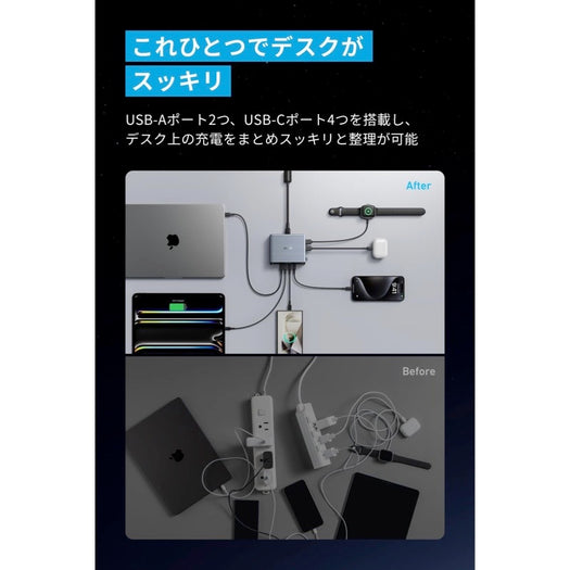 Anker Prime Charger (250W, 6 Ports, GaN) サブ画像2