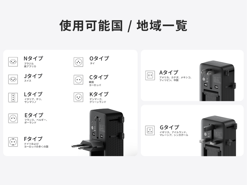 使用可能国 / 地域一覧