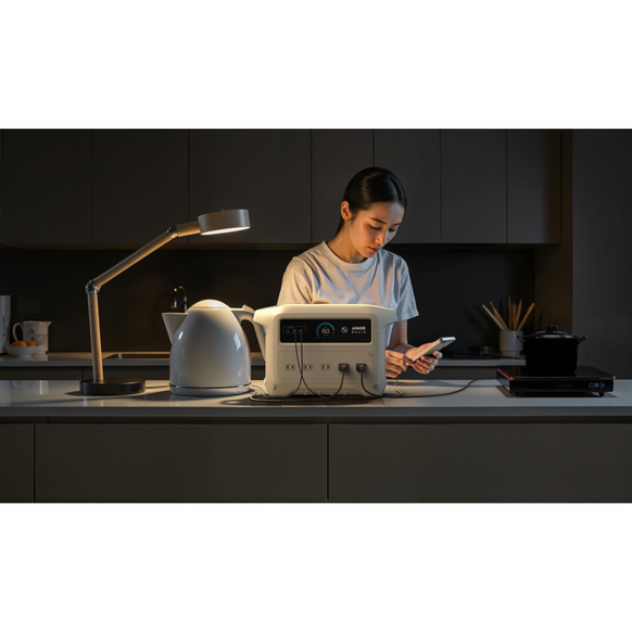 【ジャパネット限定セット】Anker Solix C1000 Gen 2 Portable Power Station LE オフホワイト with Anker Solix PS100 Dual Portable Solar Panel