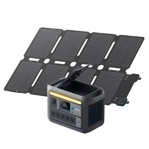 Anker Solix C800 Portable Power Station with Anker Solix PS100 Compact Portable Solar Panel