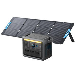 Anker Solix C1000 Portable Power Station with Anker Solix PS200 Portable Solar Panel