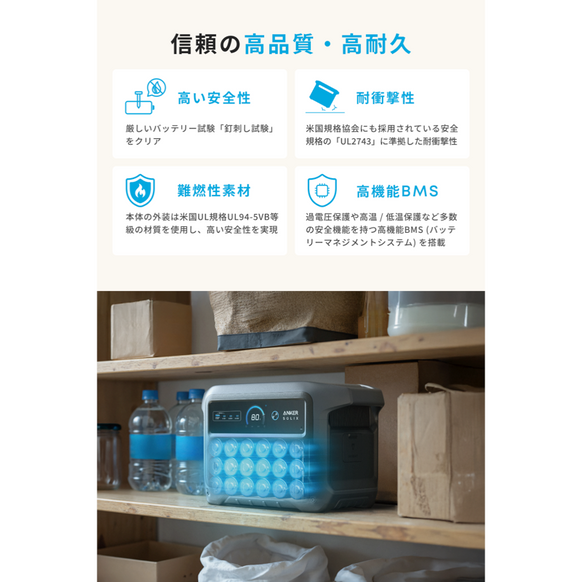 Anker Solix C1000 Gen 2 Portable Power Station with Anker Solix C1000 / C800 専用防塵 & 防水バッグ