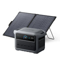 Anker Solix C1000 Gen 2 Portable Power Station ダークグレー with Anker Solix PS100 Dual Portable Solar Panel