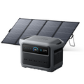 Anker Solix C1000 Gen 2 Portable Power Station ダークグレー with Anker Solix PS400 Dual Portable Solar Panel