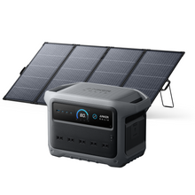 Anker Solix C1000 Gen 2 Portable Power Station ダークグレー with Anker Solix PS400 Dual Portable Solar Panel