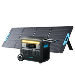 Anker 767 Portable Power Station (GaNPrime PowerHouse 2048Wh) with Anker Solix PS200 Portable Solar Panel