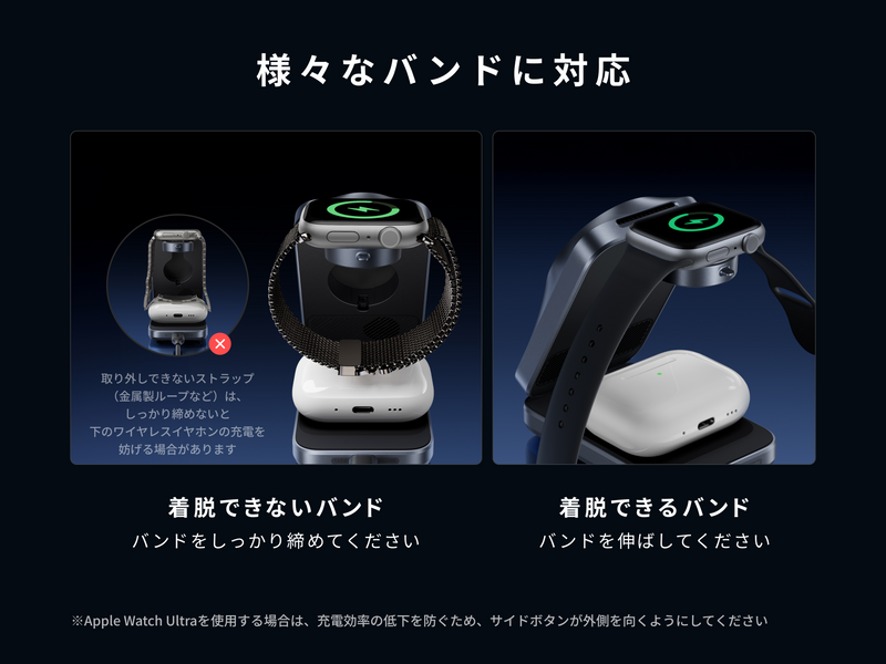 様々なバンドに対応