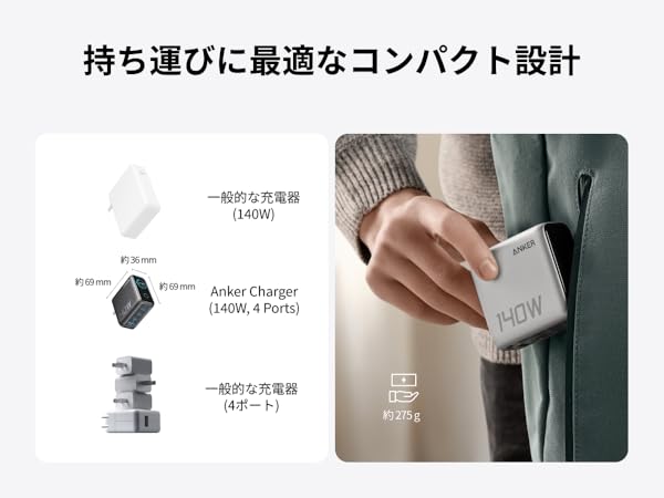 持ち運びに最適なコンパクト設計