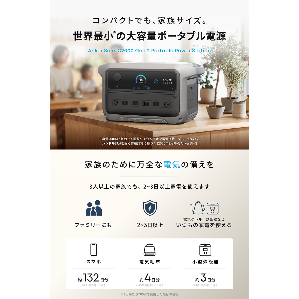Anker Solix C2000 Gen 2 Portable Power Station サブ画像1