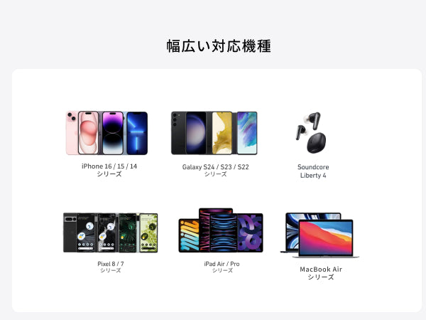 幅広い対応機種