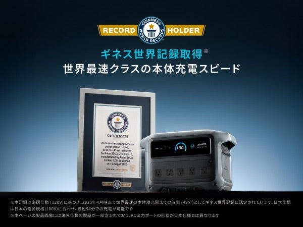 世界最速の充電スピード