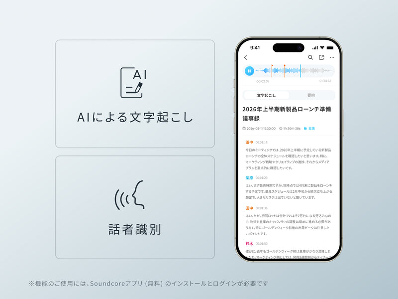 AIによる高精度な文字起こし