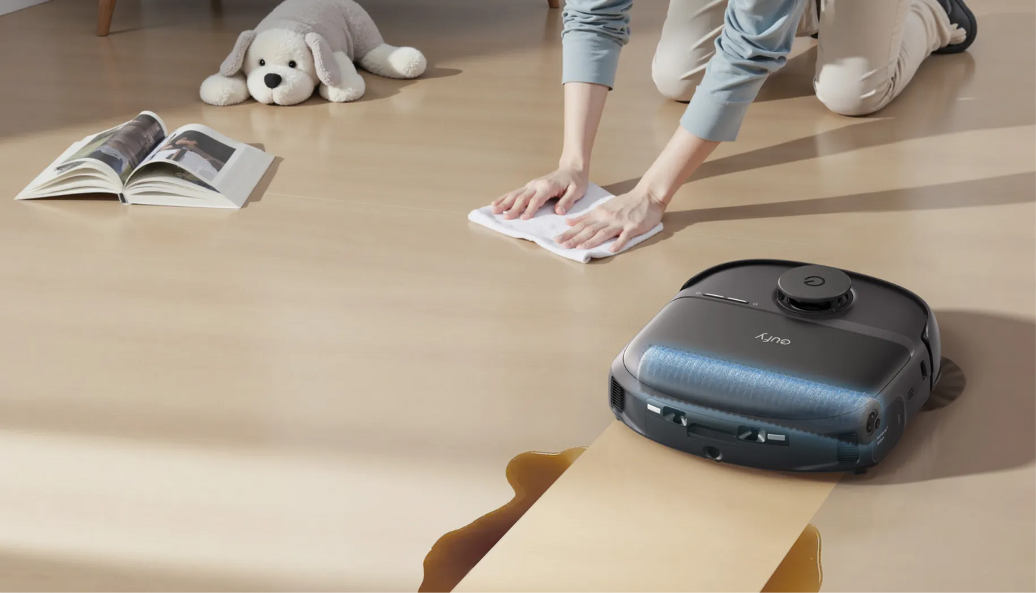 手で拭くようなきれいな床に