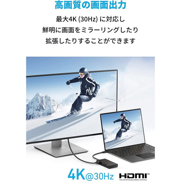 Anker 332 USB-C ハブ (5-in-1, 4K HDMI)