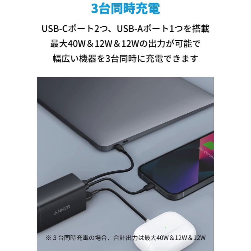 5. Anker PowerPort III 3-Port 65W Pod サブ画像2