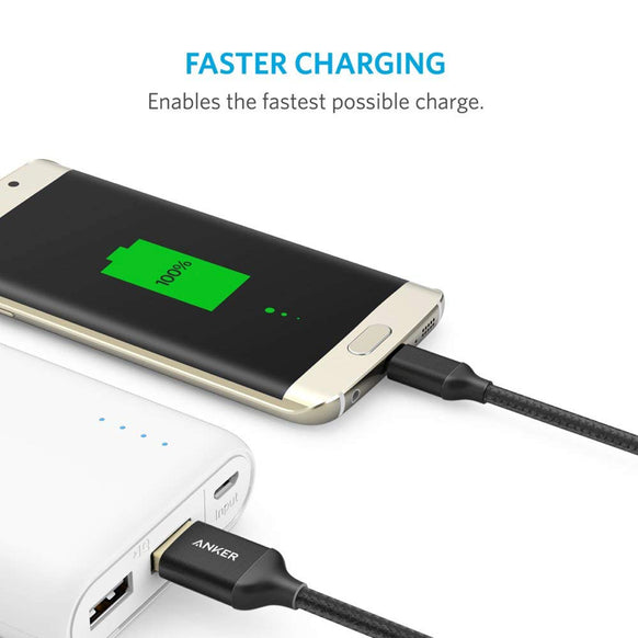 Anker 高耐久ナイロン Micro USBケーブル 1.8m