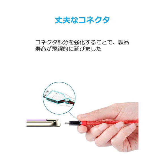 Anker PowerLine+ Micro USBケーブル 0.3m