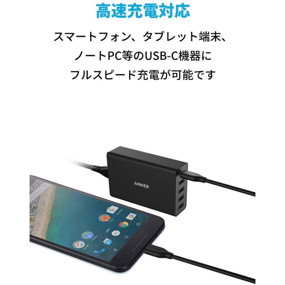 Anker PowerLine USB-C & USB-C ケーブル (USB2.0対応) 1.8m