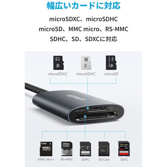 Anker USB-C PowerExpand 2-in-1 SD 4.0 カードリーダー