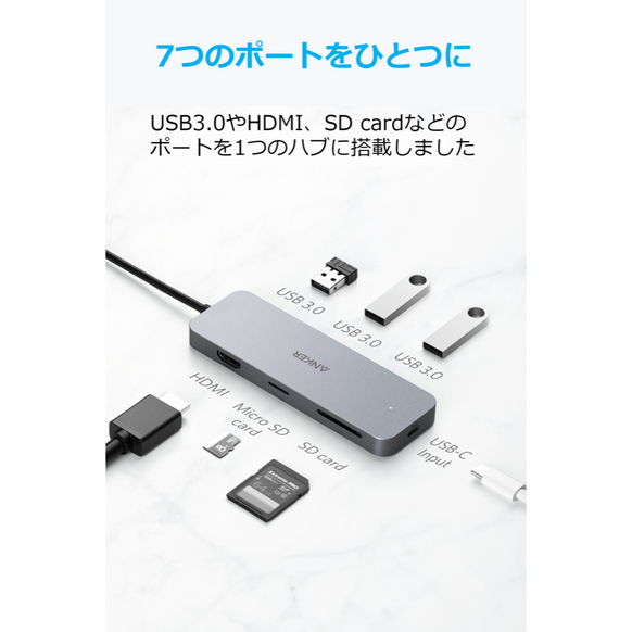 Anker 7 in-1 プレミアム USB-Cハブ