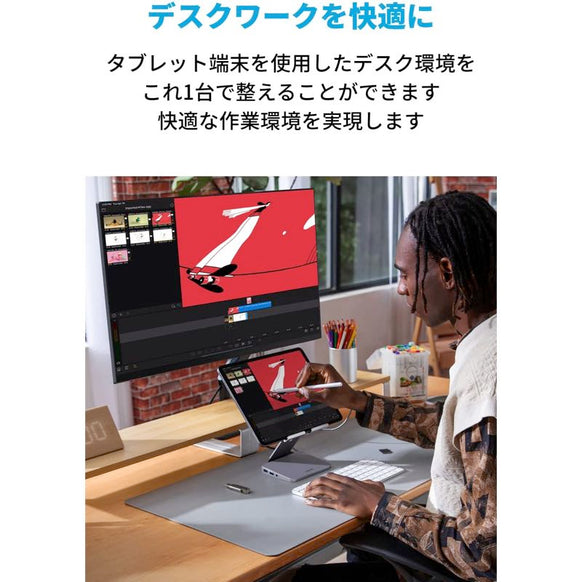 Anker 551 USB-C ハブ (8-in-1, Tablet Stand)