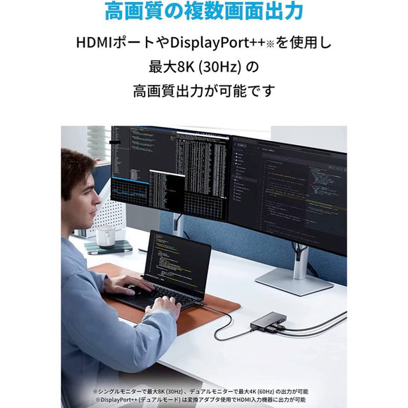 Anker 556 USB-C ハブ (8-in-1, USB4)