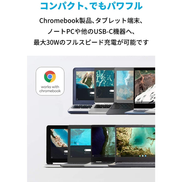 Anker PowerPort Atom PD 1 (USB-C & USB-C ケーブル 1.8m セット)