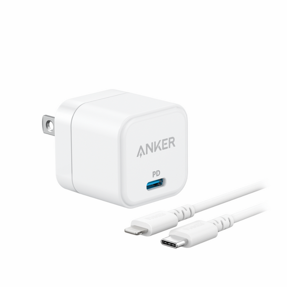 Anker PowerPort III 20W Cube with USB-C & Lightning ケーブル