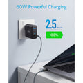 Anker PowerPort Atom III 60W (USB-C & USB-C USB2.0対応 ケーブル 0.9m セット)