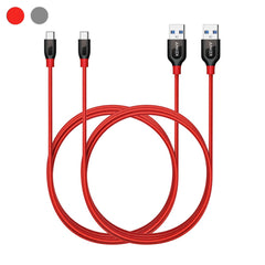 Anker PowerLine+ USB-C & USB-A ケーブル (USB3.0対応) 1.8m 2本セット