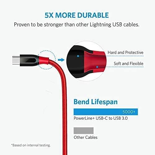 Anker PowerLine+ USB-C & USB-A ケーブル (USB3.0対応) 1.8m 2本セット