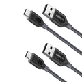 Anker PowerLine+ USB-C & USB-A ケーブル (USB2.0対応) 0.9m 2本セット