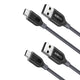 Anker PowerLine+ USB-C & USB-A ケーブル (USB2.0対応) 0.9m 2本セット