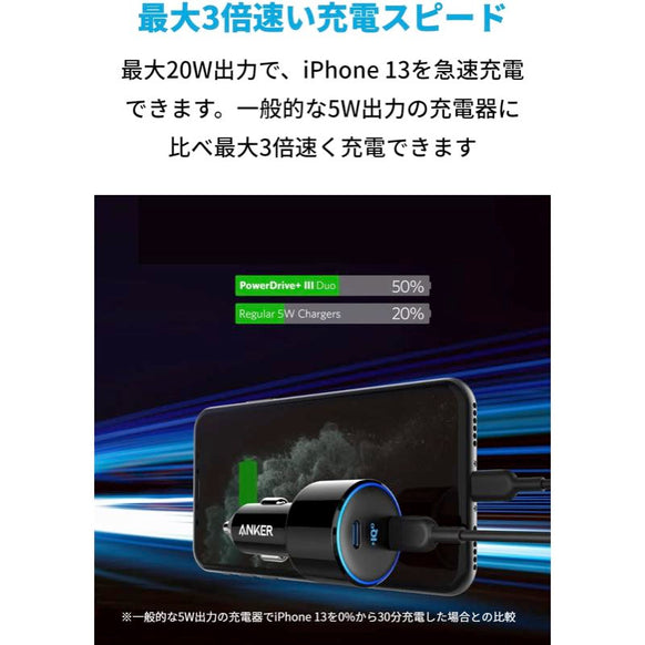 [au +1 collection SELECT] Anker PowerDrive+ III Duo