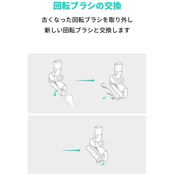 Eufy HomeVac 交換用ミニモーターブラシ (S11 Go対応)